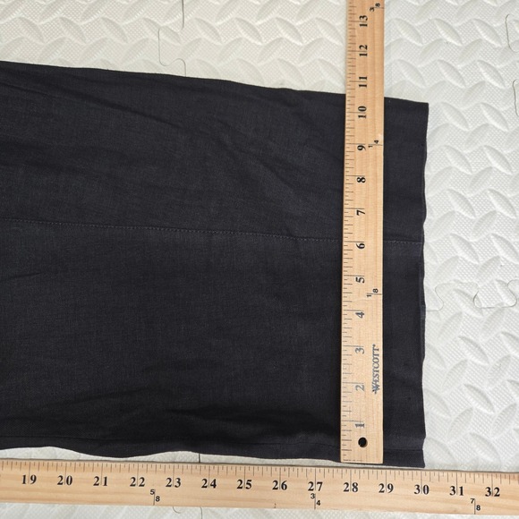 Giorgio Armani Mens Black Linen Blend Wide Leg Trousers Made in Italy Size 54 - Picture 11 of 11